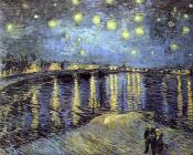 罗纳河上的星夜 - 文森特·威廉·梵高